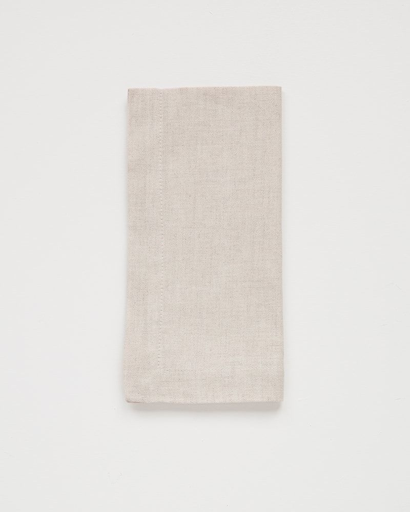 The Mungo Kinsail napkin woven at our mill in Plettenberg Bay in natural